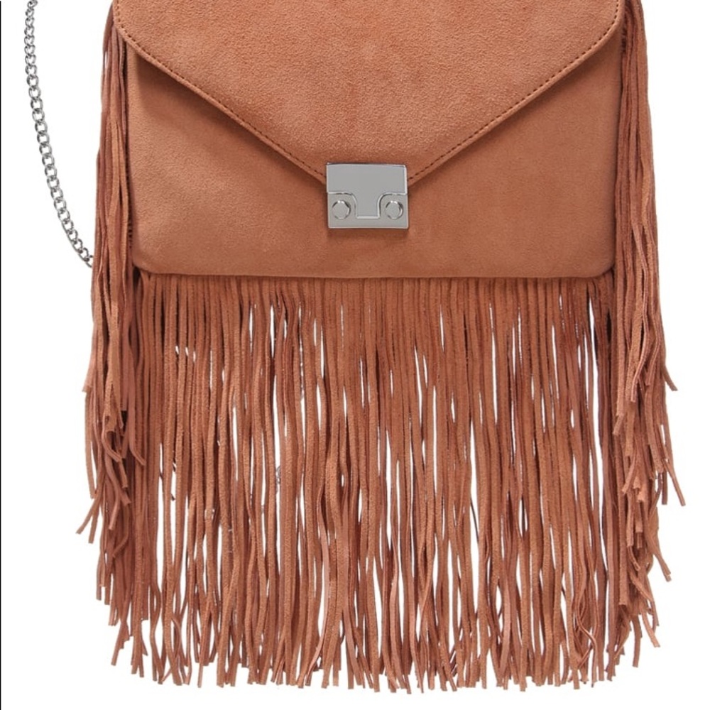 Suede Loeffler Randall Fringe Lock bag